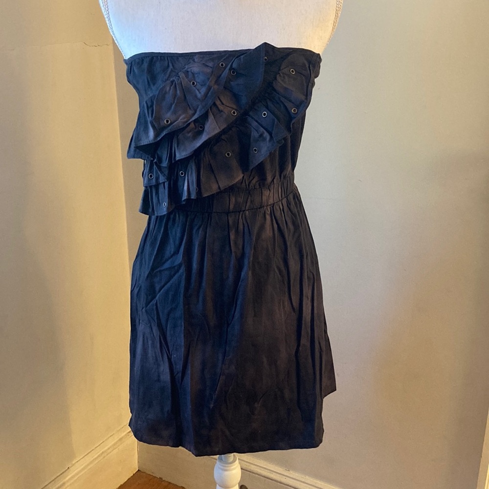 Sweet Love Black/Grey Tie Dye Strapless Dress